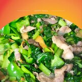 青梗菜と豚肉の中華炒め